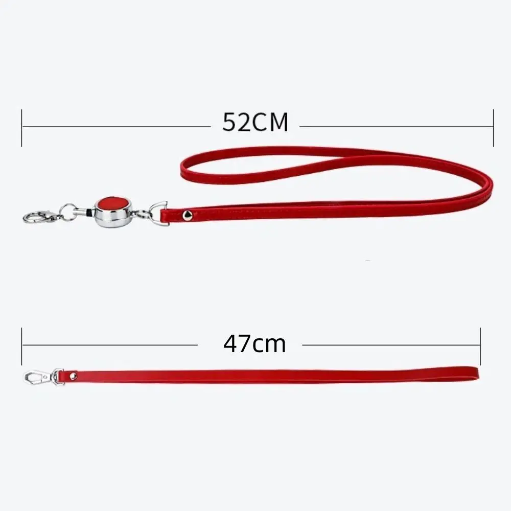 レザー製伸縮式ネックストラップ、鮮やかなカラー、名札用ランヤード、伸縮式スリング、ビジネス用ネックストラップ、IDバッジホルダー