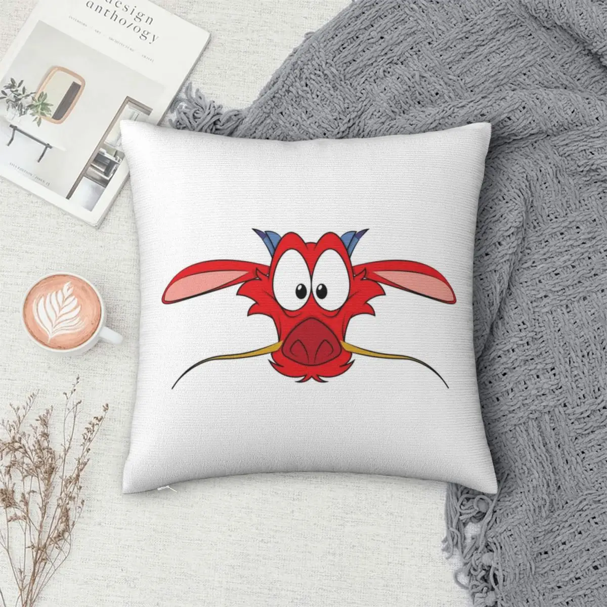 Mushu From Mulan (4) Square Pillowcase Polyester Pillow Cover Velvet Cushion Zip Decorative Comfort Throw Pillow For Home Sofa