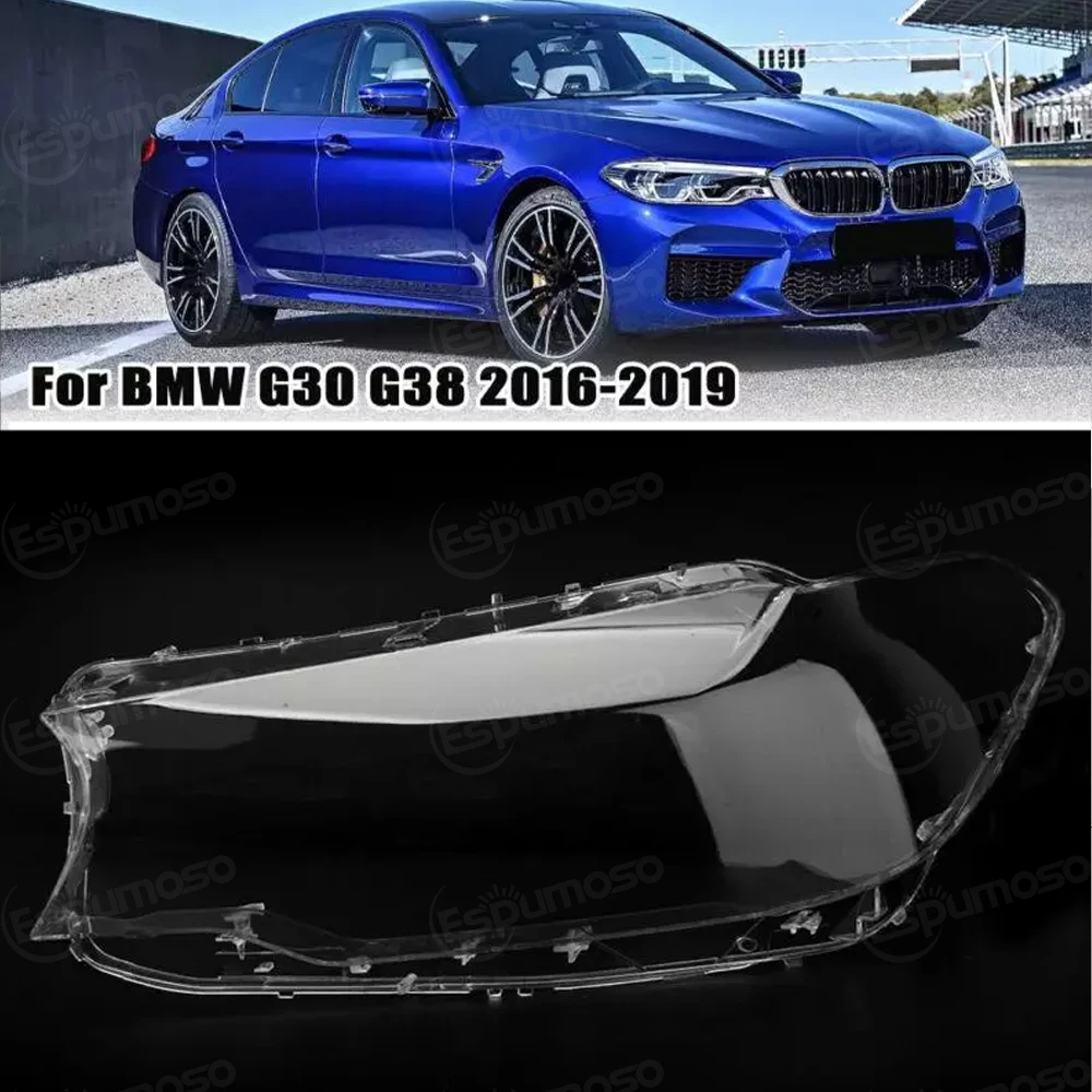 

Car Front Headlight Lens Cover Auto Case Headlamp Glass Lampshade For BMW 5 Series G30 G38 520i 523i 525i 528i 530i 2018-2020