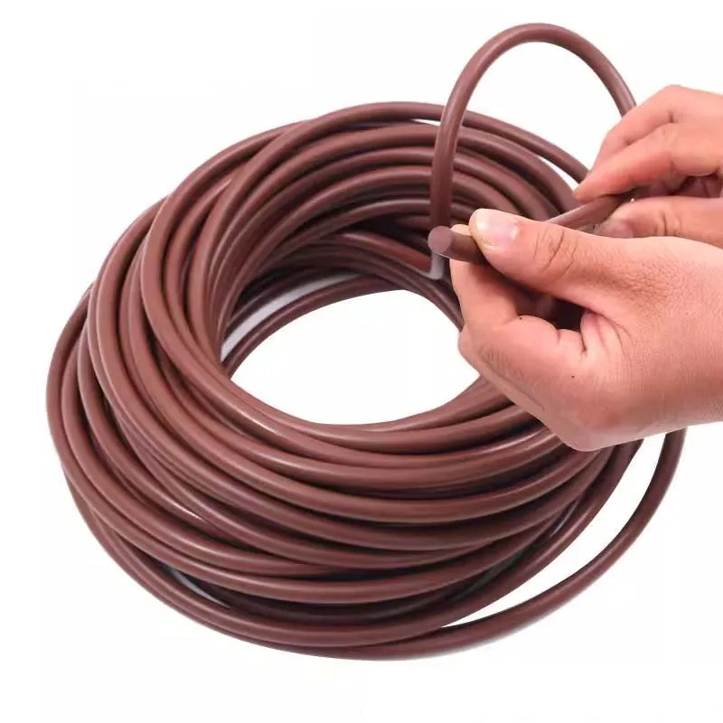 Dia 2/2./3/3.2/3.5/4/4.5/5/5.3/5.5/5.7/6/6.5/7/7.5/8-18mm Solid Round Brown Silicone Sealing Strip Round Brown Silicone Strip