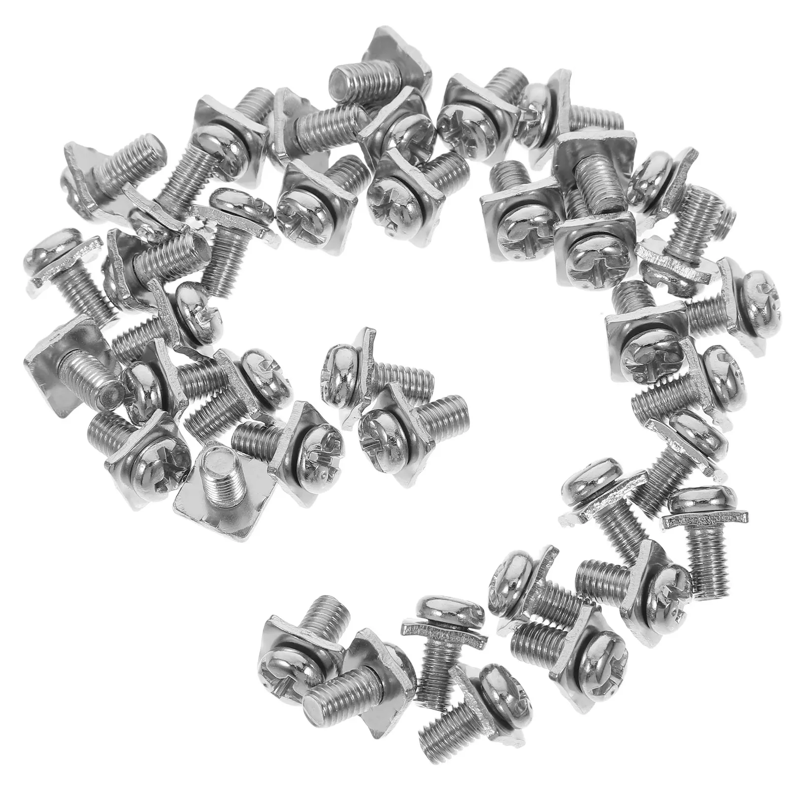 

Secure Fastening Nickel Plated Combination Screws With Square Washers For Electrical Switchboards And Terminals