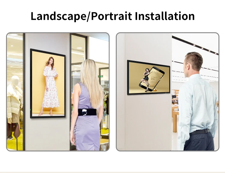 Factory Direct 32-43 Inch Indoor Wall-Mounted LCD Touch Screen Monitor for Advertising Display