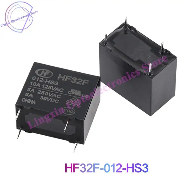 10Pcs/lot DC 5V 12V 24V Relays JZC/HF32F - 005/012/024VDC -HS3 ZS3 HS 3A 5A 8A 10A 250VAC 4Pin 5Pin JZC32F-012-HS3 HF32F-024-ZS3