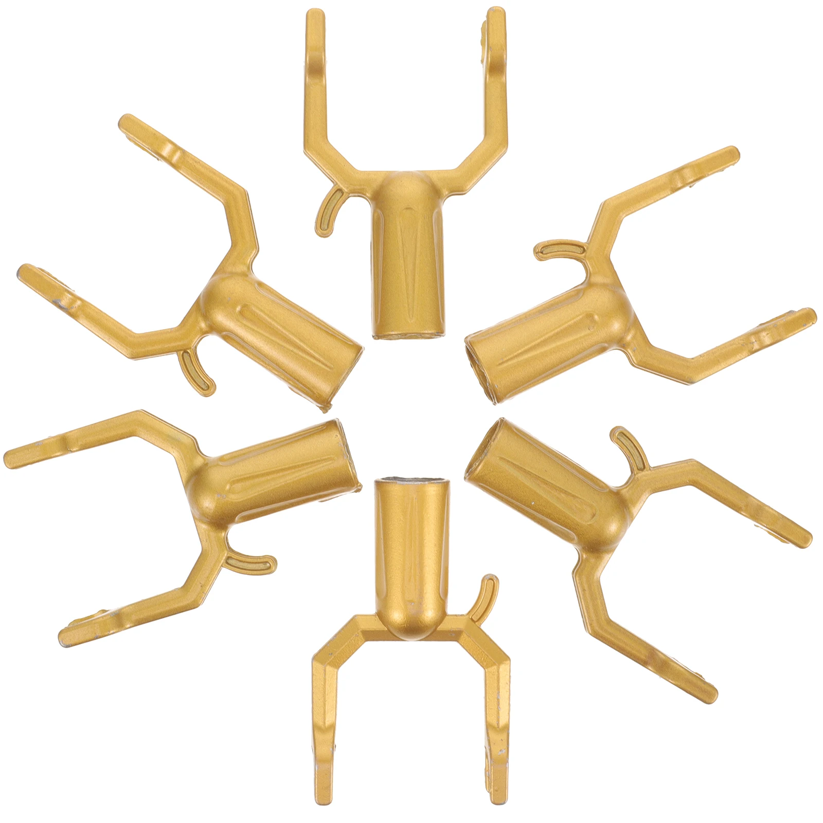 

6pcs Fruit Tree Support Fork Aluminum Alloy Gold Branch Holder for Snow Rain Gardening Plant Clips Tomato Plant Support