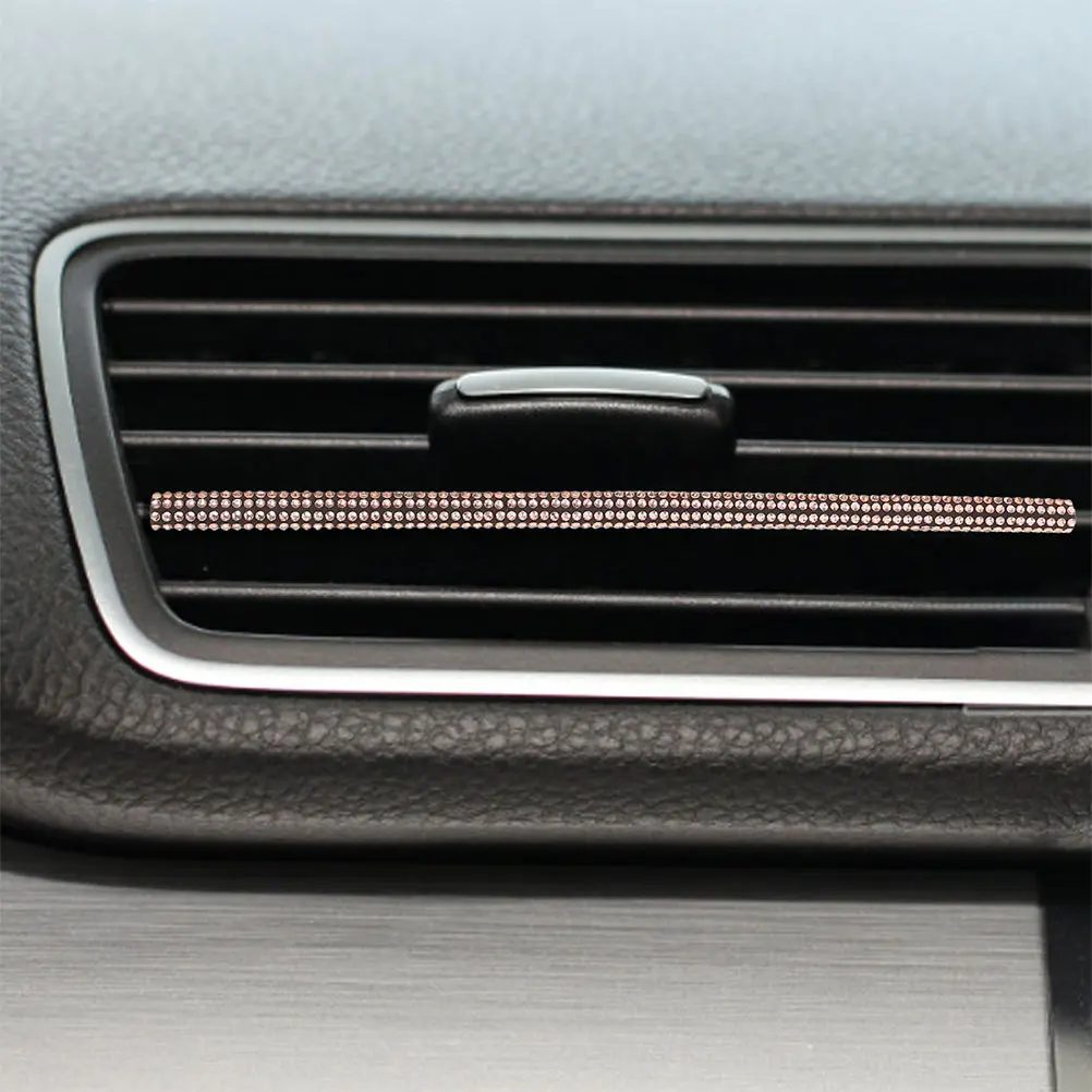 

4pcs Car Air Vent Decorative Strips Rhinestone Trim For Auto Interior Bling Accessories Sparkly Outlet Covers Stylish Vent