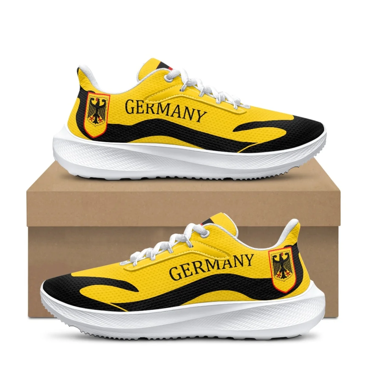 Germany Flag Women's Sneakers Design Brand Spring Summer Shoes Lightweight Lace Up Wear-Resistant Running Featwear Custom Image