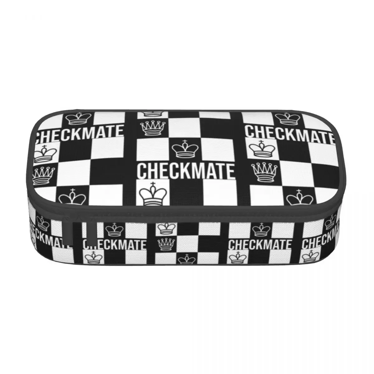 Customized Cute Checkmate Chess Board Pencil Cases for Girl Boy Large Storage Game Chessboard Pencil Pouch Stationery