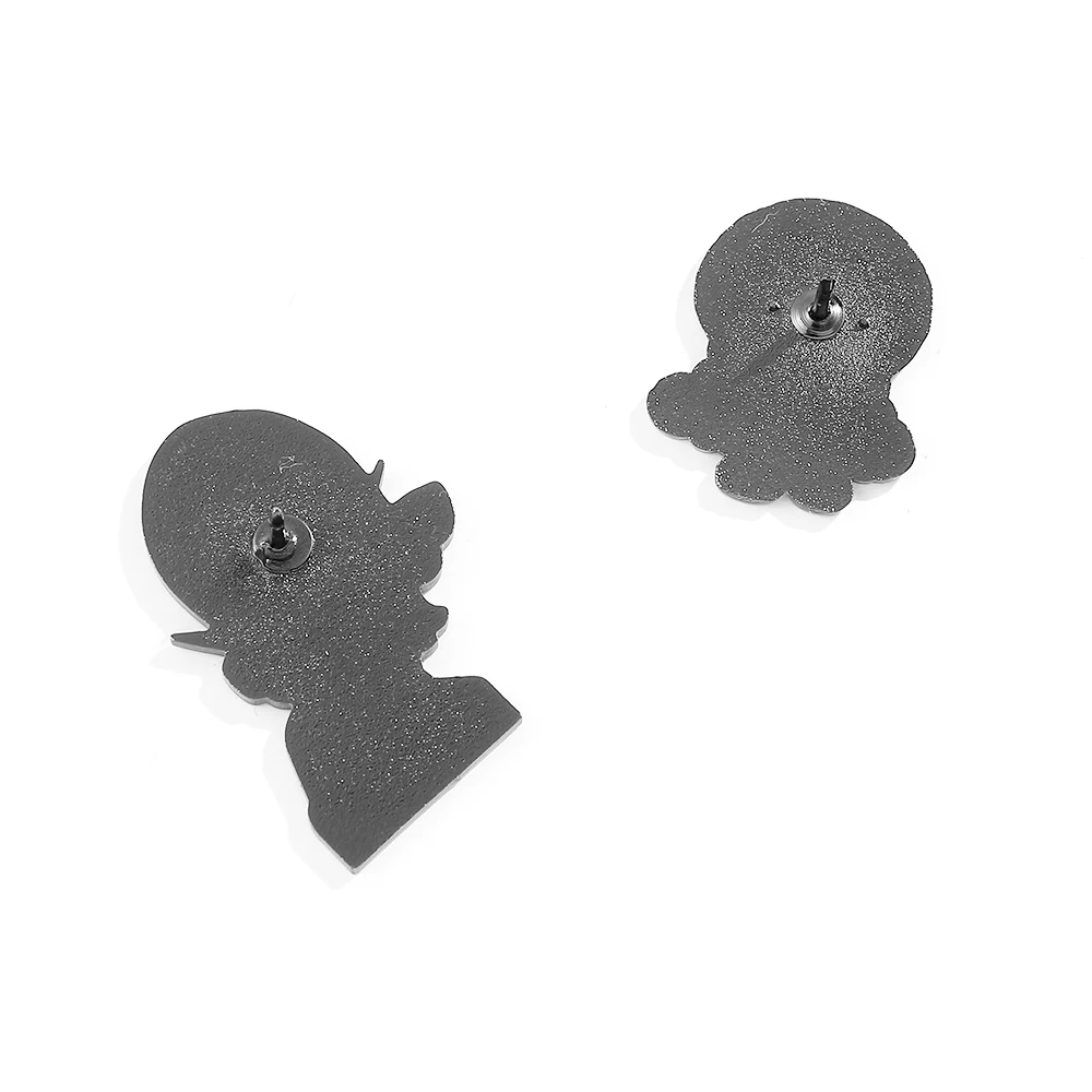 2pcs Super Mario Anime Cute Enamel Lapel Pin Cute Boy Brooches Badge On Backpack Collection Cosplay Accessories Toys For Friends