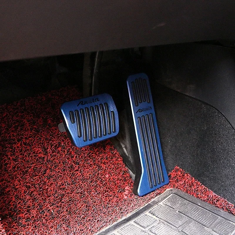 Aluminum Car Accelerator Fuel Brake Clucth Pedal Foot Rest Pedal Pad Cover For Mazda 3 Axela BM 2014 2015 2016 2017 2018 view 2