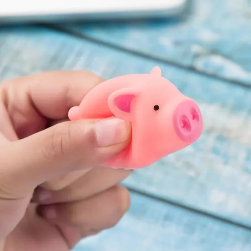 1/3pcs Pink Cartoon Pig Stress Relief Decompression Venting Toys Adorable Lovely Pink Button Gift for Children Release Stress