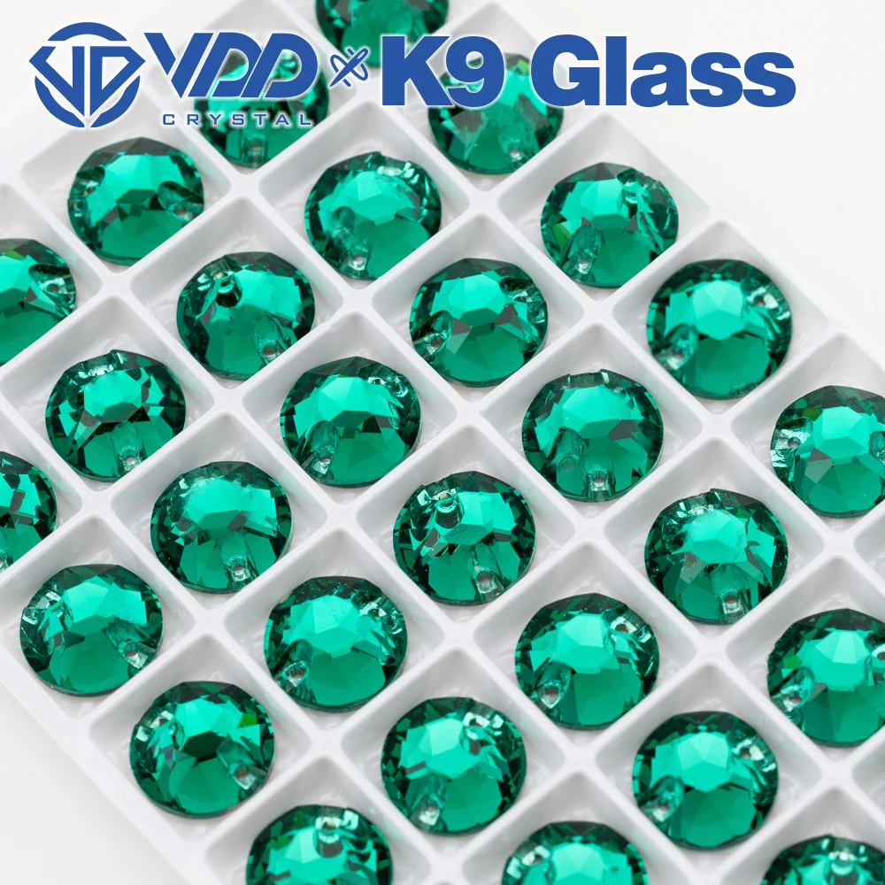 VDD S114 Grüner Zirkon 8 Große 8 Kleine Hochwertige K9 Glas Aufnähbare Strasssteine Kristall Nähsteine für Kleidungsdekorationen – Detail 6