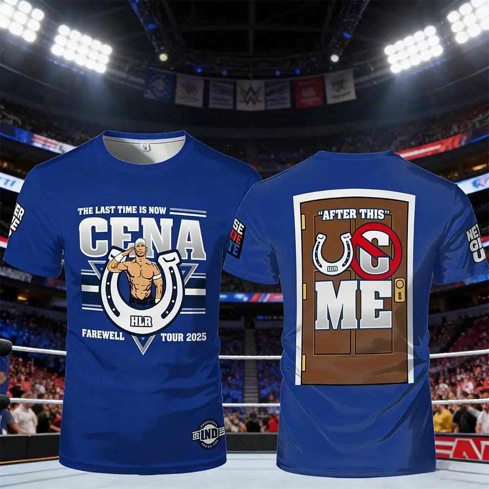 

John Cena Farewell Tour 2025 T-shirt Wrestling Sports Breathable Casual Printed Jersey Unisex Fans Short-Sleeve Crew Neck Tees