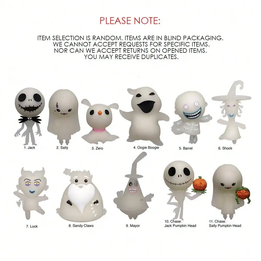 The Nightmare Before Christmas Officially Licensed Blind Box Jack Sally Zero Oogie Boogie Keychain Gift 1Pc Disney