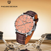 PAGANI DESIGN Men Mechanical Watch Sapphire Glass leather Automatic Watch 100M Waterproof Sport Watch for Men reloj hombre