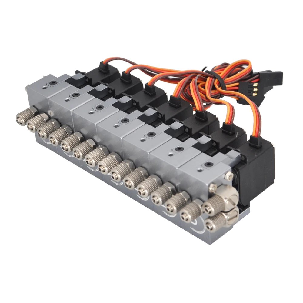 RC Hochdruck-Hydraulik-Drehventilblock mit 4 mm Düse 1/2/3/4/5/6/7/8 Kanäle für Bagger-Technikfahrzeugmodell – Detail 17