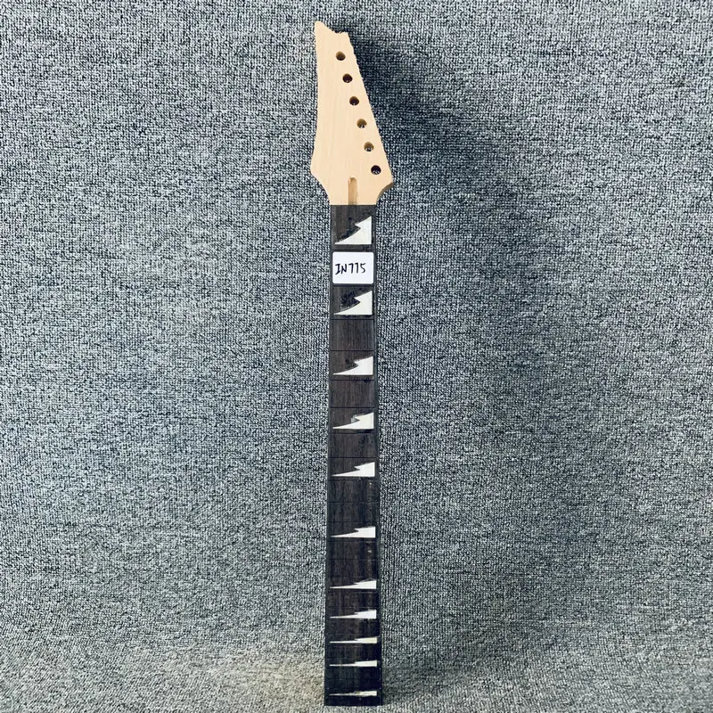 IN775 Reversed Headstock Right Hand Semi Finishing Tremolo Model 6 String Electric Guitar Neck No Frets No Paints for DIY Damage