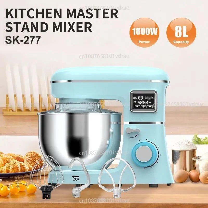 6L Household Electric Dough Mixing Machine Chef Cream Mixer Egg Beating Cooking Machine 1100W