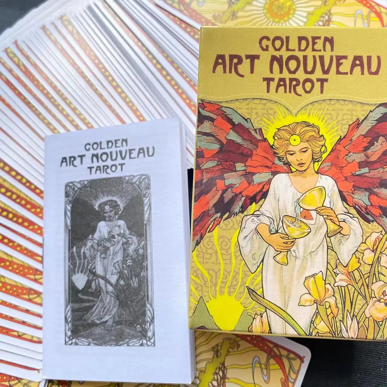 

9*5cm Golden Art Nouveau Tarot