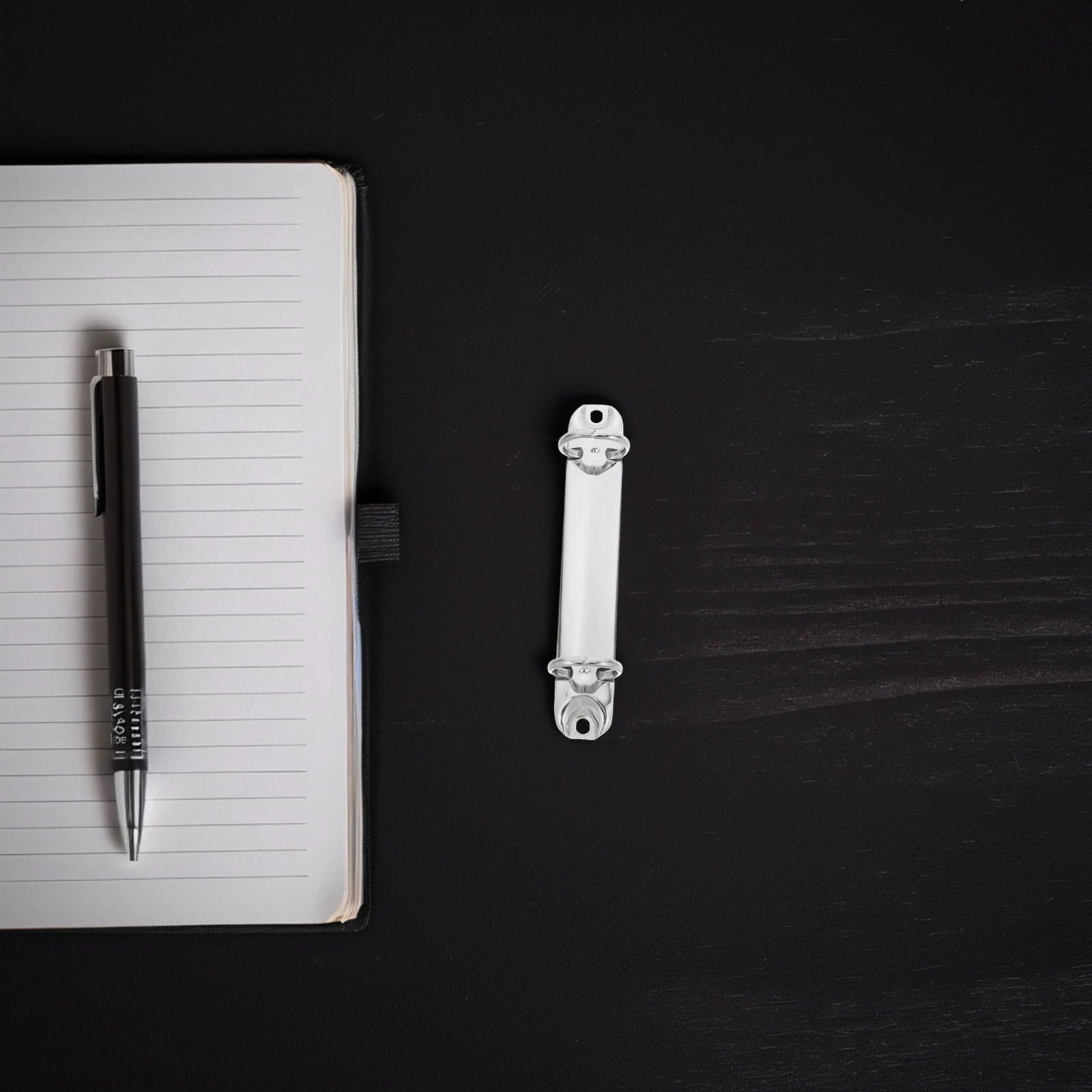 Meccanismo a 2 anelli formato A7 Spine Notebook fai da te in metallo argentato per documenti a fogli mobili Rilegatura di documenti Uso scolastico per ufficio