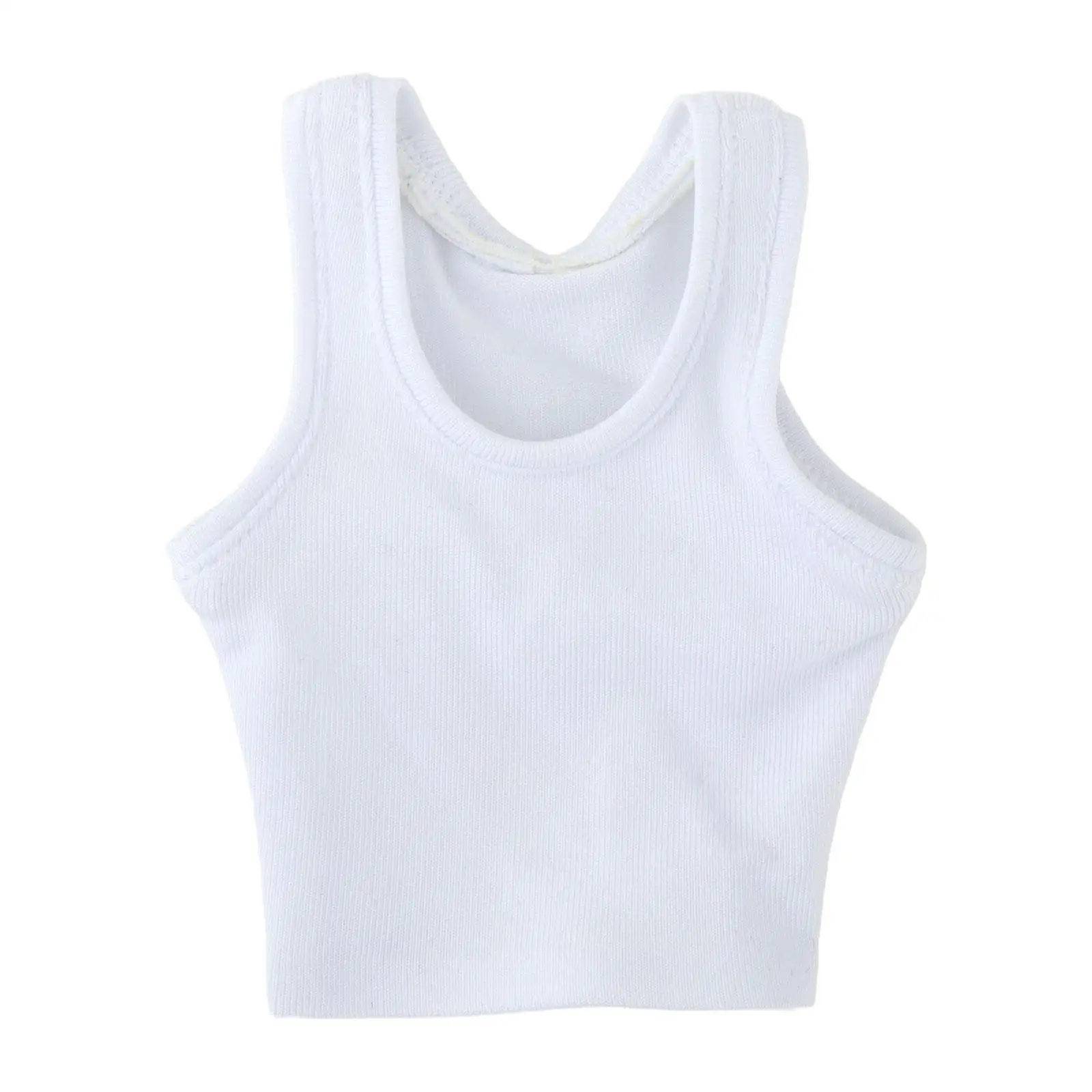 1/6 Scale Men Figures T Shirt Sleeveless Vest for 12inch Male Action Figures Black