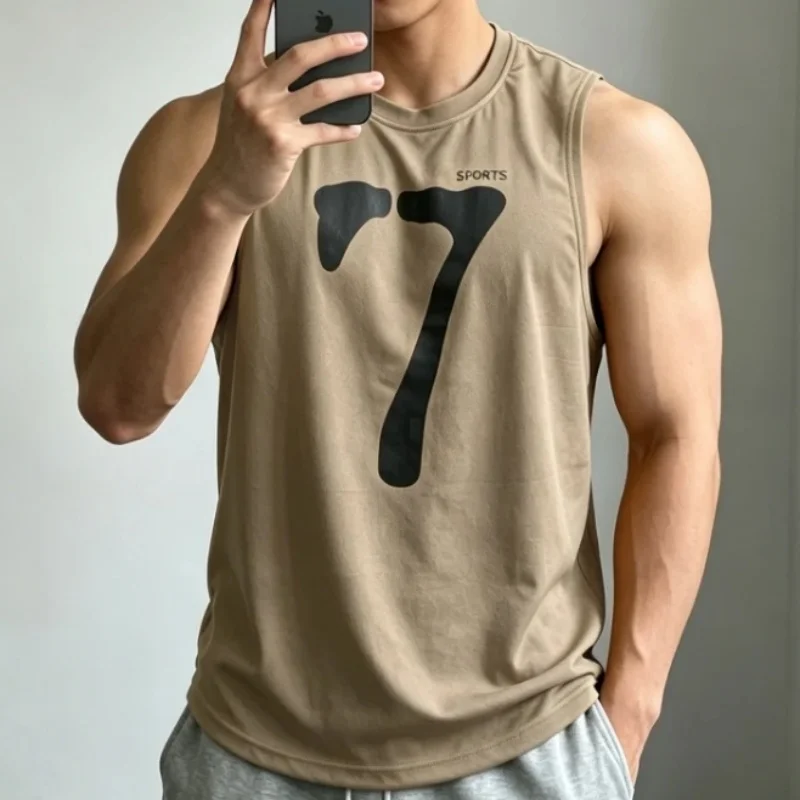 NEUES Lauf-Tanktop für Herren, Sommer-Sport-T-Shirt, schnell trocknendes Trainings-Tanktop, Workout-Tops für Herren, Fitness-Tops, Bodybuilding, ärmellose Weste