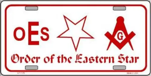 Order Of The Eastern Metal Tin License Plate Frame Tag Sign for Car Truck & Home