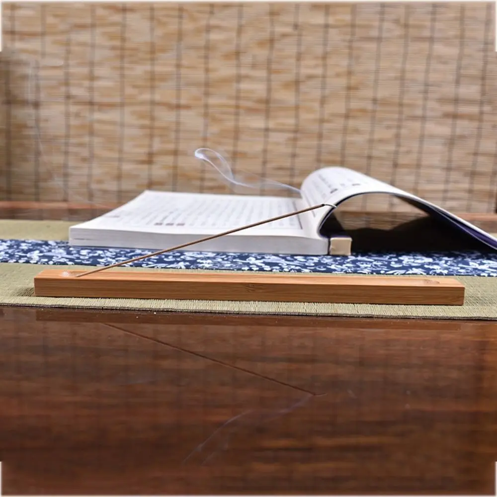 Bamboo Bamboo Board Incense Holder Natural Anti-Ash Flying Incense Stick Holder Eco-friendly Japanese Style Incense Ash Catcher