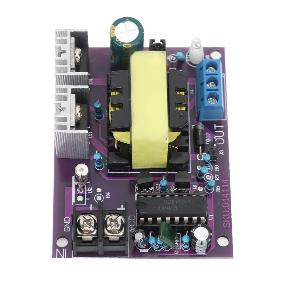 DC 24V Input DC to AC Boost Module 100W 0V 110V 220V Output Voltage Booster with Adjustable Transformer High Efficiency