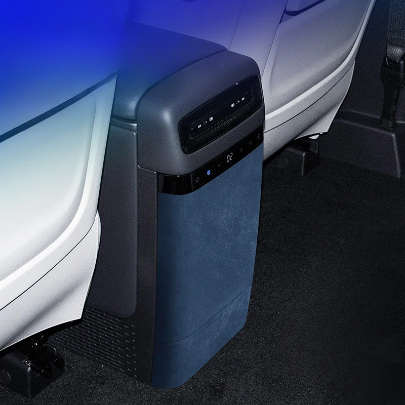 

Suitable for VOYAH DREAMOWER Alcantara Suede Rear Refrigerator Anti Kick Cover Car Rear Refrigerator Protection