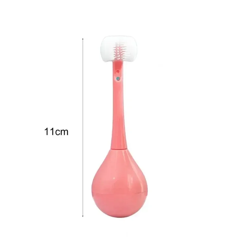 Precioso cepillo de dientes de tres lados, novedad, vaso bonito, cepillo de dientes para niños, herramienta de cuidado bucal de dibujos animados creativa Adorable para Baño