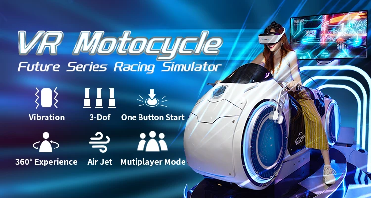 LEKE VR Indoor/Outdoor Realidad Virtual Racing Simulador Amusement Park Equipment for Arcade Motorcycle VR Gaming Fiberglass