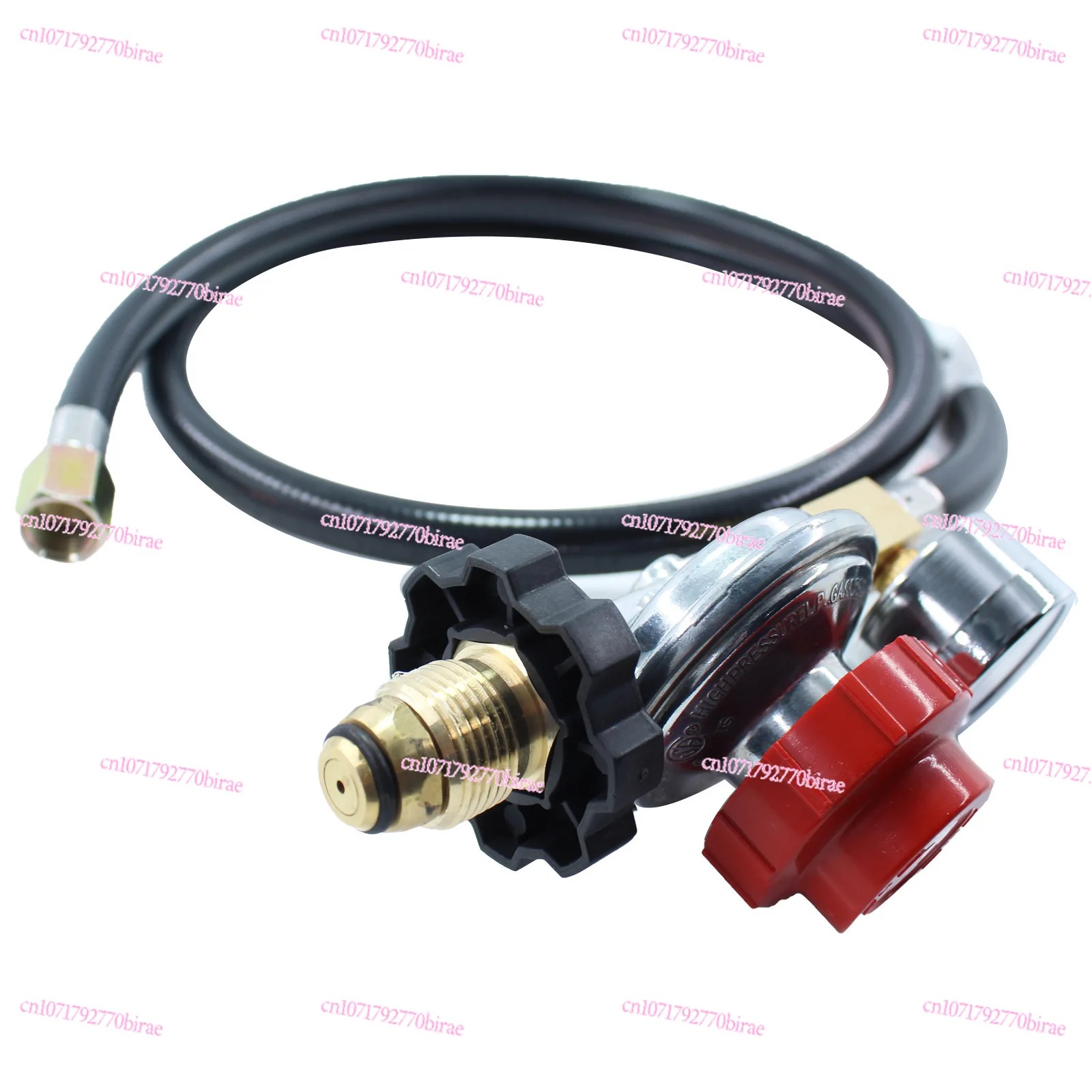 

North American POL1 Propane High Pressure 0~ 30PSI Adjustable Regulator with Meter Pressure Reducing Valve Hose