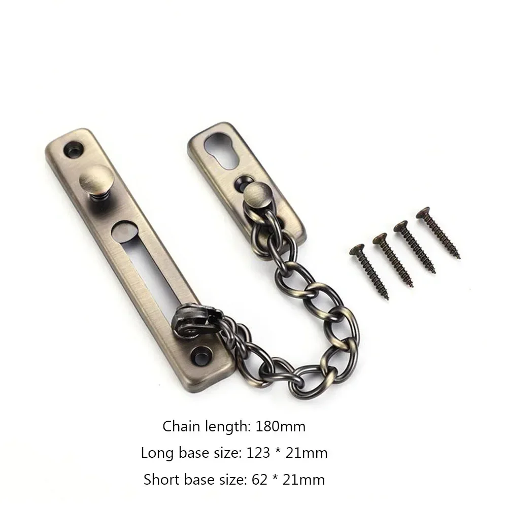Door Chain with Lock Door Lock Bolt Chain Kids Safety Security Home Latch Buckle Guard Lock Anti-Theft Hotel Hardware Accessorie view 3