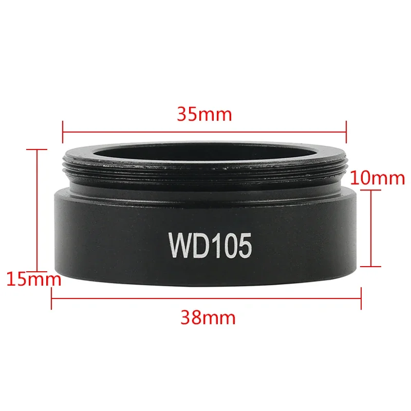 WD105 WD170 WD210 0.5X 0.7X 1X Industrial Monocular Lens Video Microscope Auxiliary Objective Lens M35 Mounting