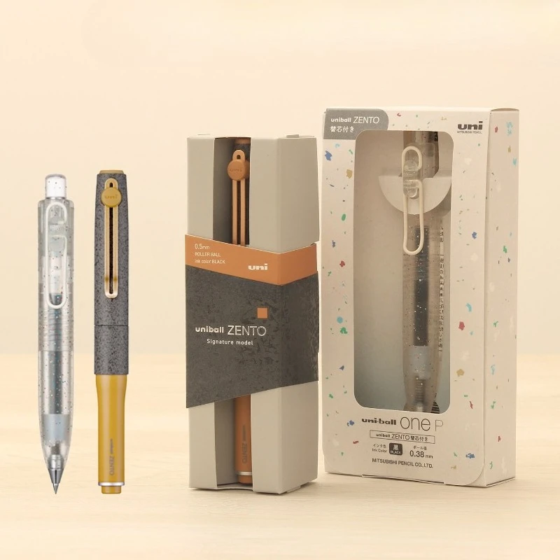 UNI Gel Pen Magnetic Limited Edition Uni ZENTO Aluminum Pen Body Black Rollerball Pen 0.5/0.38 New School Luxury Stationery Gift