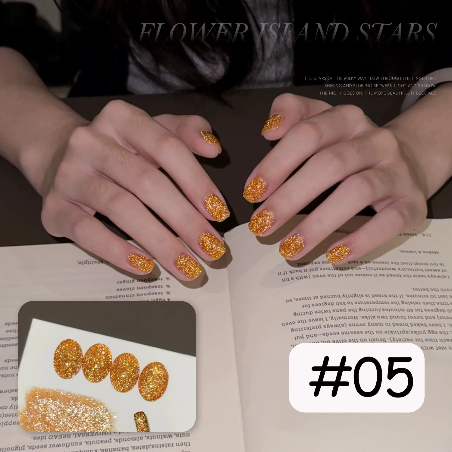 ZH 12ML Smalto per unghie gel riflettente Flower Island Star a 12 colori, con smalto gel serie diamante flash olografico