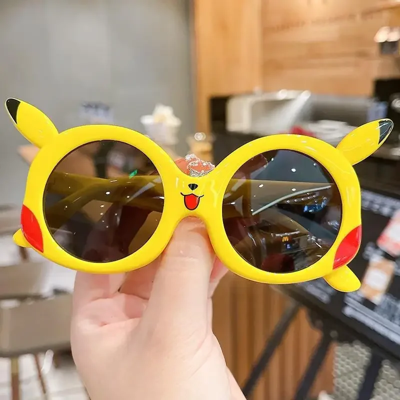 Gafas de sol de Pokemon Pikachu para niños, gafas con bloqueo UV de dibujos animados de Anime, viseras protectoras de playa para niños y niñas, regalos para niños