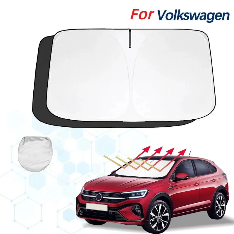 For VW Volkswagen Taigo R Line Windshield Sun Shade Sunshade Sun Visor Protector Foldable Blocks UV Rays Keep Car Cooler