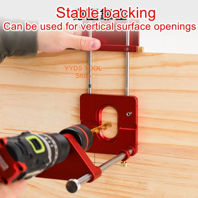 

Aluminum alloy hand drill stand Portable drilling locator Mini bench drill Woodworking hole drilling locator