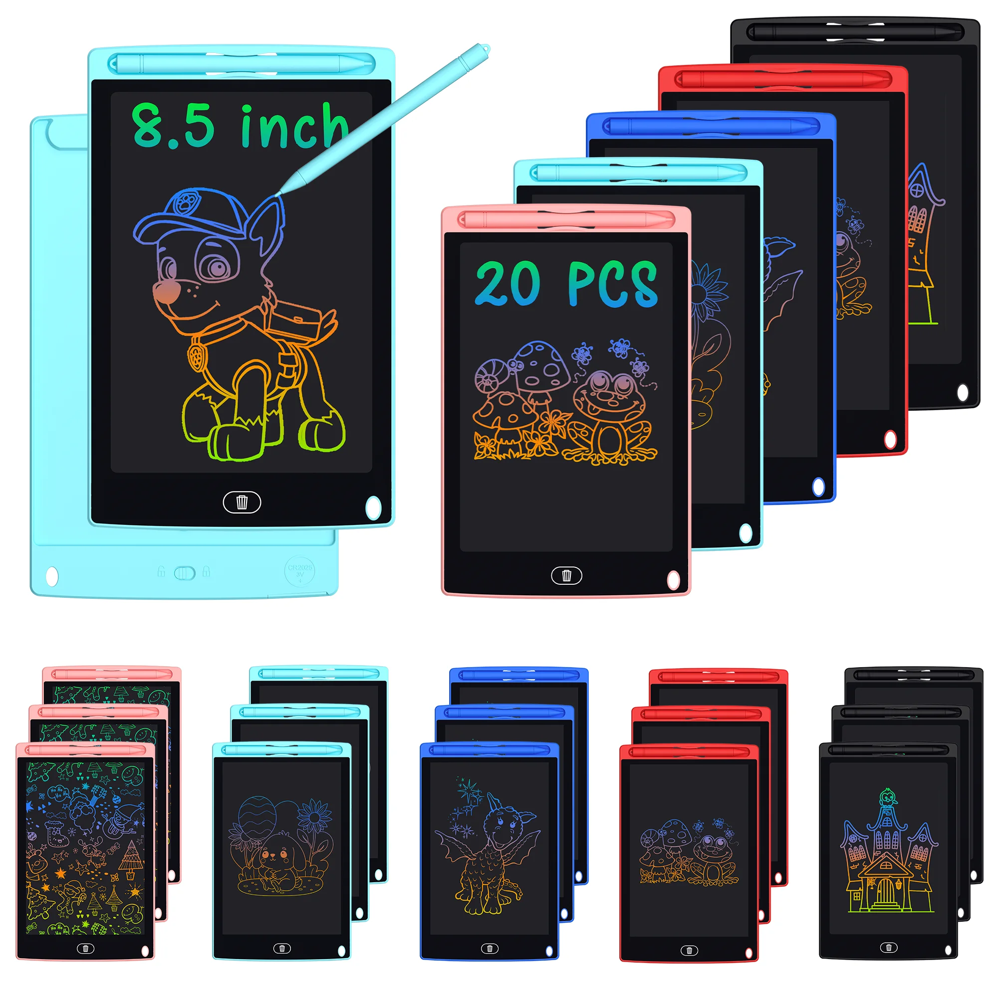 

20pcs of 8.5 Inch Drawing Tablet Lcd Writing Board Lcd Tablet for Designs Graphic Electronic Notebook Magic Tablet To Draw
