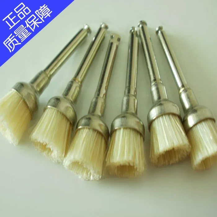 

100PCS Dental Polishing Brush Latch style flat bowl white nylon prophy brush Dentist Prophylaxis nylon brush PB370