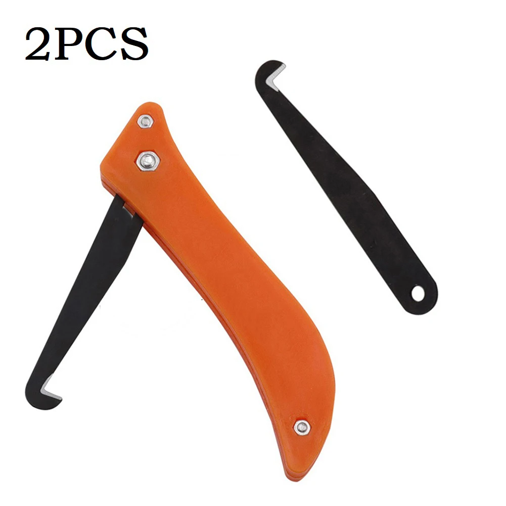 2 Pcs Ceramic Tile Gap Cleaning Tool Hook Blade Old Grout Removal Hand Repairing Tools Renovation Construction Accessories