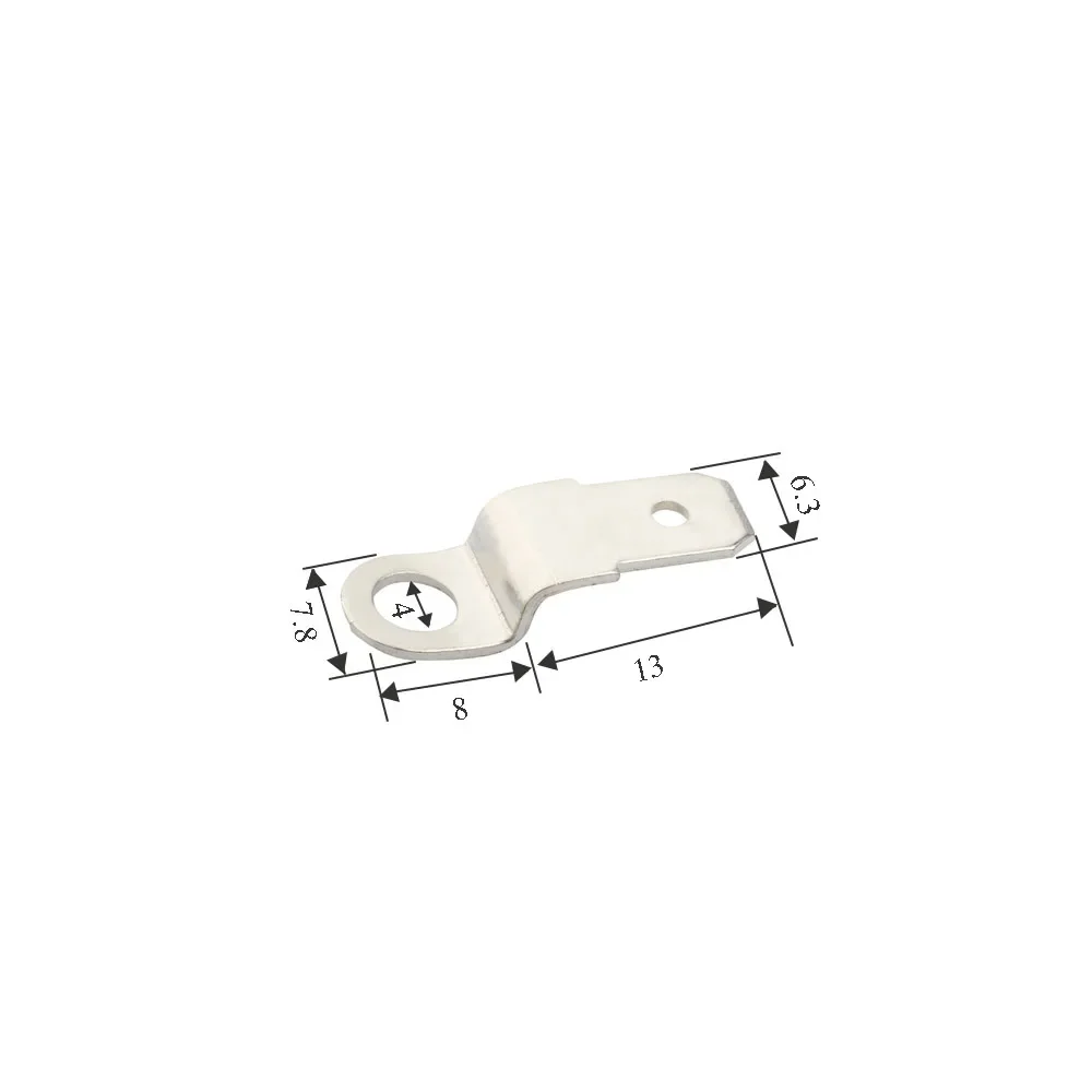 100pcs/lot 6.3 Speaker Insert Stepped Copper Connector Aperture 4mm Thickness 0.8