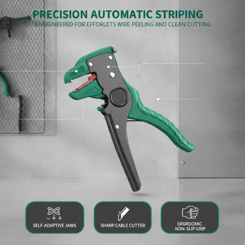 Multifunctional Duckbill Wire Stripper Automatic 1Pcs Flat Wire Cutter for Commercial Electrical Installation Work