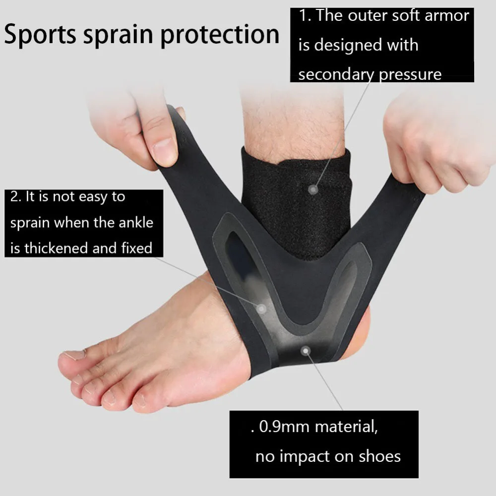 Adjustable Ankle Support Compression Ankle Brace Protector for Running Soccer Basketball Ankle Protector Gym Bandage Ankle Strap