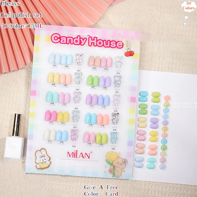 Glenys 30 color rainbow milk sugar nail polish gel net red popular whitening soaking gel factory direct sales nail salon varnish