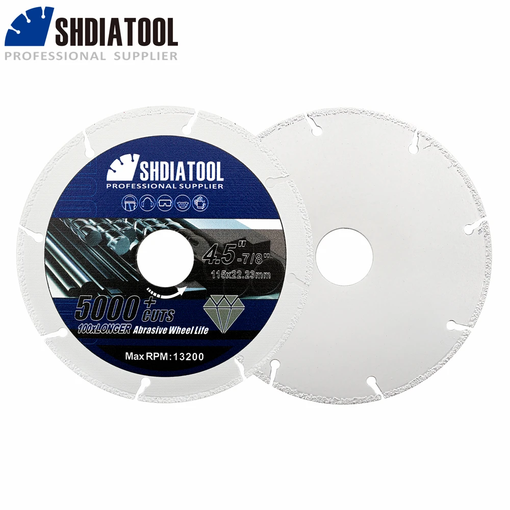 SHDIATOOL 1pc Diamond Cutting Steel Disc Circular Saw Blade  50/75/85/105/115/125mm Iron Cut Plate 2-5inches Metal Rebar