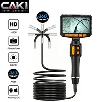 Boroscopio articulado 360 1080P 6,0mm 4,3 pulgadas Monitor LCD cámara de inspección Industrial con articulación bidireccional para automoción