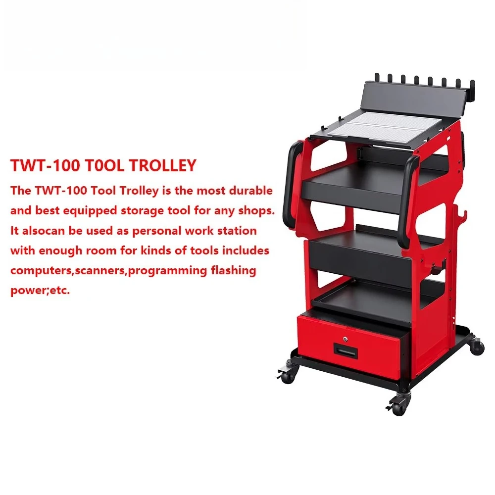 Heavy Duty 5-Layer Tool Trolley Workstation for Auto Repair Diagnostic Tools Laptop Scanner Flashing Power Storage
