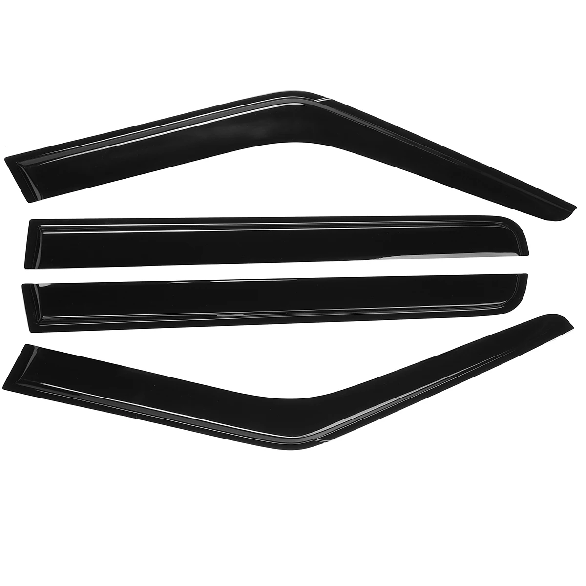 4x Side Window Deflector For Land Rover Discovery 3 4 2004-2017 Door Window Visor Vent Sun Shade Rain Guards Awnings Shelters